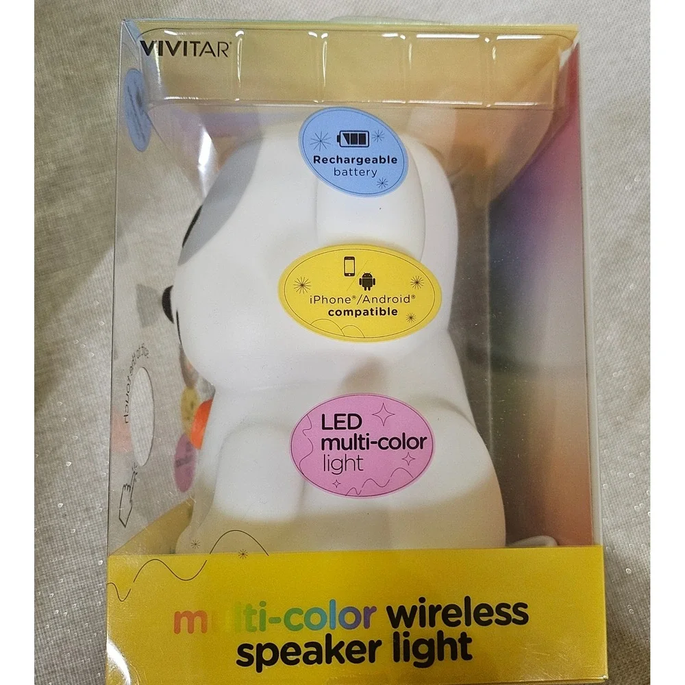 Vivitar Multi Color Wireless Speaker Light Dog Rechargeable LED Bluetooth New‎